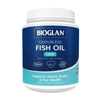 Bioglan Odourless Fish Oil 1500mg | 400 Capsules – Packaging