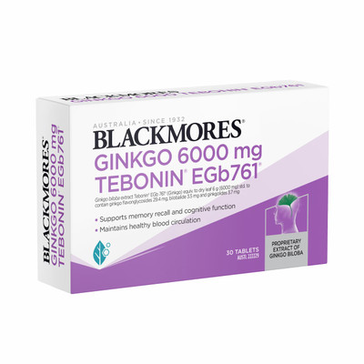 Blackmores Ginkgo 6000mg Tebonin EGb761 30 Tablets