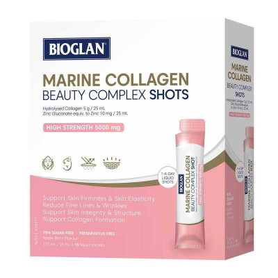 Bioglan Marine Collagen Beauty Complex 15shotsx25mL – Front Packaging 