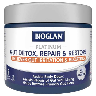 Bioglan Platinum Gut Detox, Repair & Restore Powder – Packaging