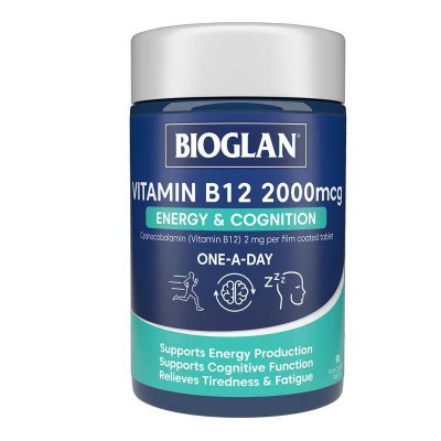 Bioglan Vitamin B12 2000mcg Energy & Cognition 90s – Packaging