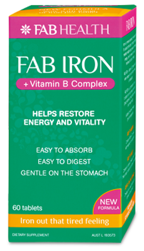 Fab Iron +B Complex | 60 Tablets