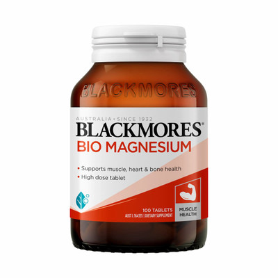 Front of Blackmores Bio Magnesium 100 Tablets