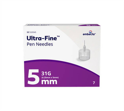 New Packaging - BD Ultra-Fine Pen Needle 31g x 5mm 7 Pack (CENTRE)