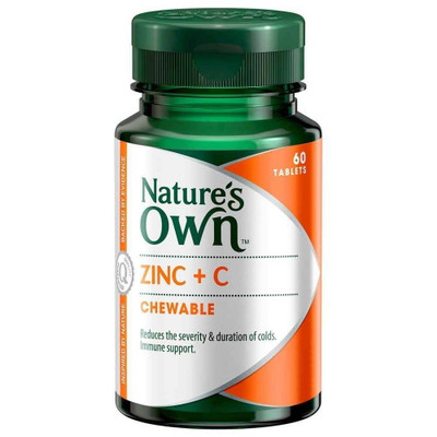 Natures Own Zinc C 60 Chewable Tablets Natures Own SuperPharmacyPlus