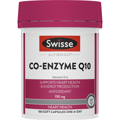Swisse Ultiboost Co-Enzyme Q10 150mg | 180 Capsules