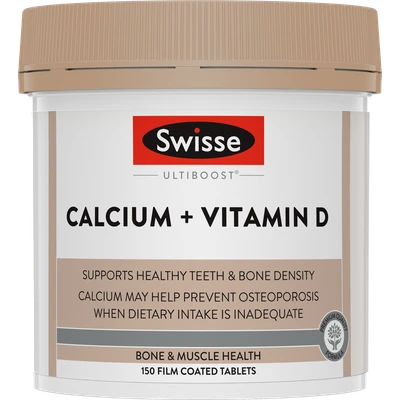 Swisse Ultiboost Calcium + Vitamin D | 150 Tablets