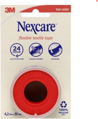 3M Nexcare Flexible Textile Tape 4.2m x 25mm Roll (1pc)