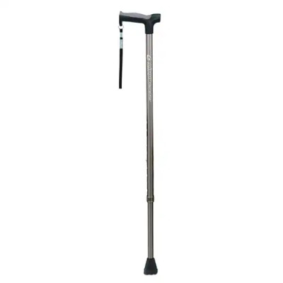 Airgo Comfort-Plus Aluminum Cane, Derby Handle | Charcoal