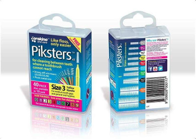 Piksters Interdental Brush Size 3 Yellow - 40 Pack Erskine Dental SuperPharmacyPlus