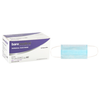 Bare Medical Surgical Face Mask Level 2 | 50 Pack