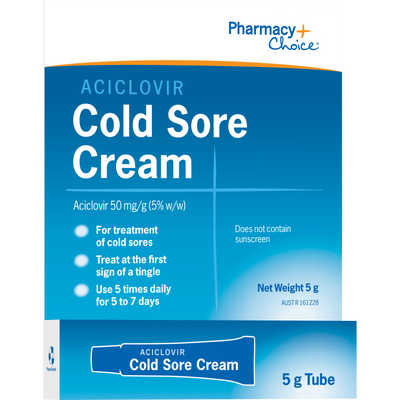 Pharmacy Choice Aciclovir Cold Sore Cream 5 g Tube