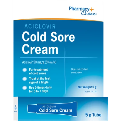 Pharmacy Choice Aciclovir Cold Sore Cream 5 g Tube