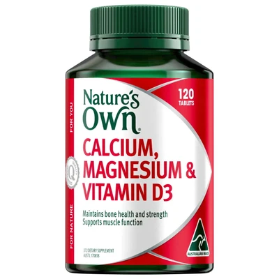 Calcium, Magnesium & Vitamin D3 120 Tabs by Natures Own from SuperPharmacyPlus