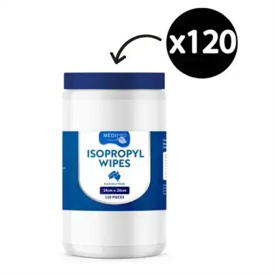 Medipro Isopropyl Alcohol Wipes 14x26cm | 120 Pack ( Medipro ) from SuperPharmacyPlus
