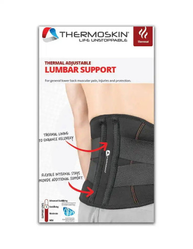Thermal Adjustable Lumbar Support - Black ( Thermoskin ) from SuperPharmacyPlus