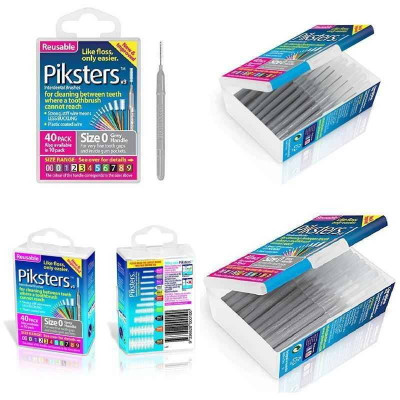 Piksters Interdental Brush Size 0 Silver - 40 Pack Erskine Dental SuperPharmacyPlus