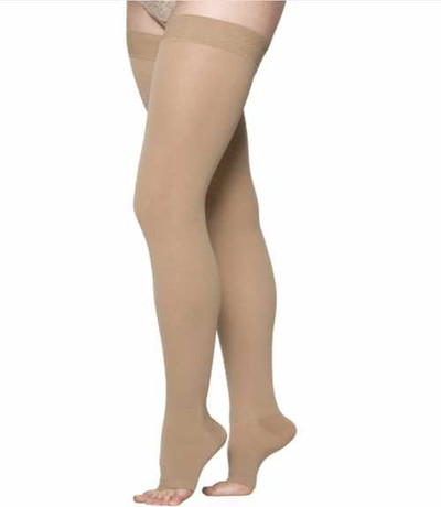 Sigvaris Cotton Thigh (A-G) Class 1 (18-21 mmHg) Open Toe ( SIGVARIS ) from SuperPharmacyPlus