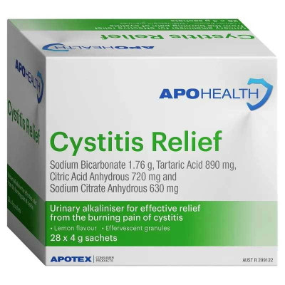 Aph Cystitis Relief Sach 4g x 28 ( ApoHealth ) from SuperPharmacyPlus