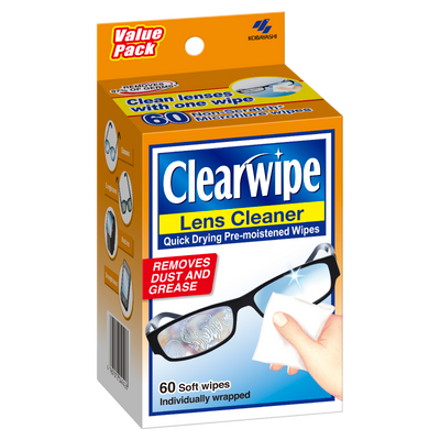Clearwipe Lens Cleaner 60 Wipes