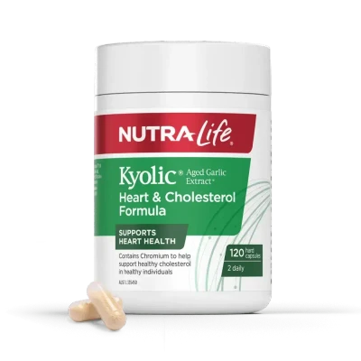 NutraLife Kyolic Aged Garlic Extract Heart & Cholesterol | 120Caps Available at SuperPharmacyPlus