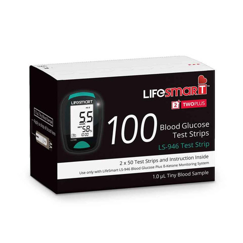 LifeSmart 2TwoPlus Blood Glucose 100 Test Strips Genesis Biotech Pty Ltd SuperPharmacyPlus