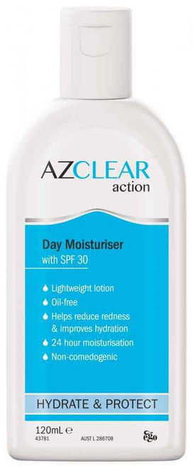 Azclear Action Moisturiser SPF 30 120ml Ego Pharmaceuticals SuperPharmacyPlus
