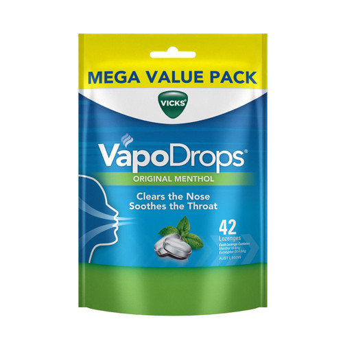 Vicks VapoDrops Original Flavour or Bulk 42 Lozenges SuperPharmacyPlus
