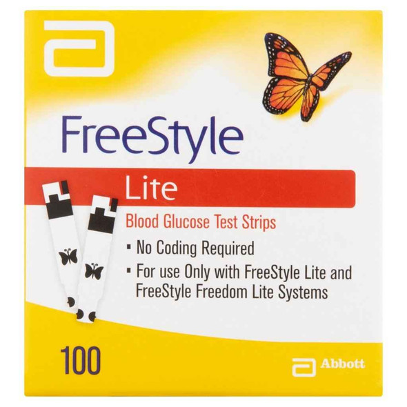 Freestyle Lite Blood Glucose Strips Box of 100 Abbott SuperPharmacyPlus