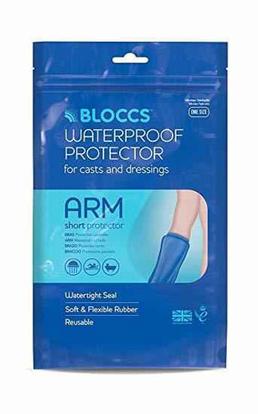 Bloccs Waterproof Short Arm Protector for casts and dressings Adult Bloccs SuperPharmacyPlus