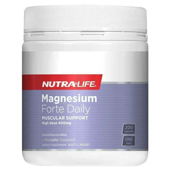 Nutra-Life Magnesium Forte Daily 200 Capsules NUTRALIFE SuperPharmacyPlus