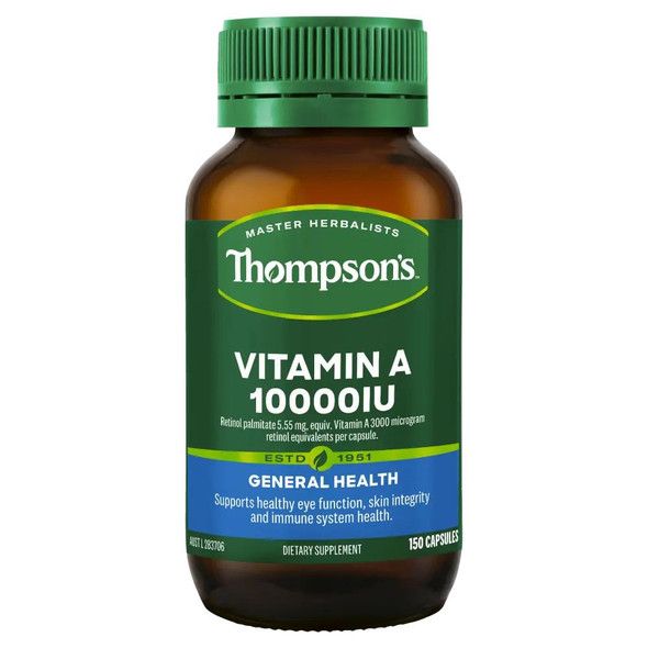 Thompson’s Vitamin A 10,000IU | 150 Capsules  by  available at SuperPharmacy Plus