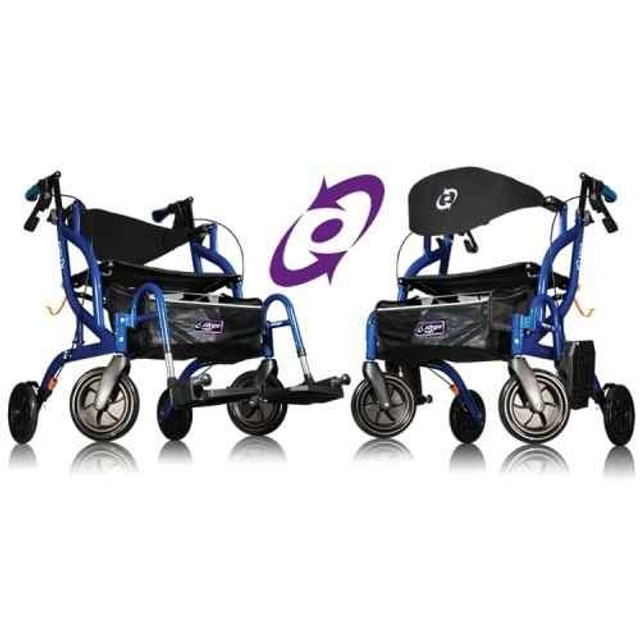 Airgo Fusion 2 in 1 Side Folding Rollator and Transport Wheelchair by Airgo available at SuperPharmacy Plus