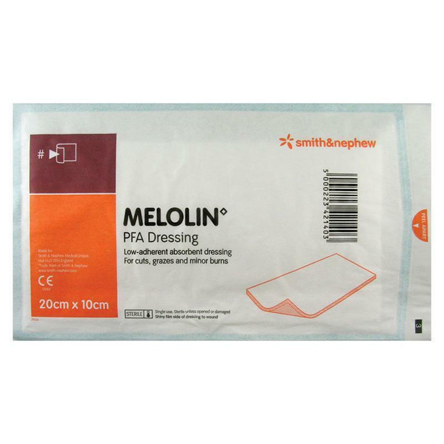 Melolin Absorbent Single Dressing 20cm x 10cm by Smith & Nephew available at SuperPharmacy Plus