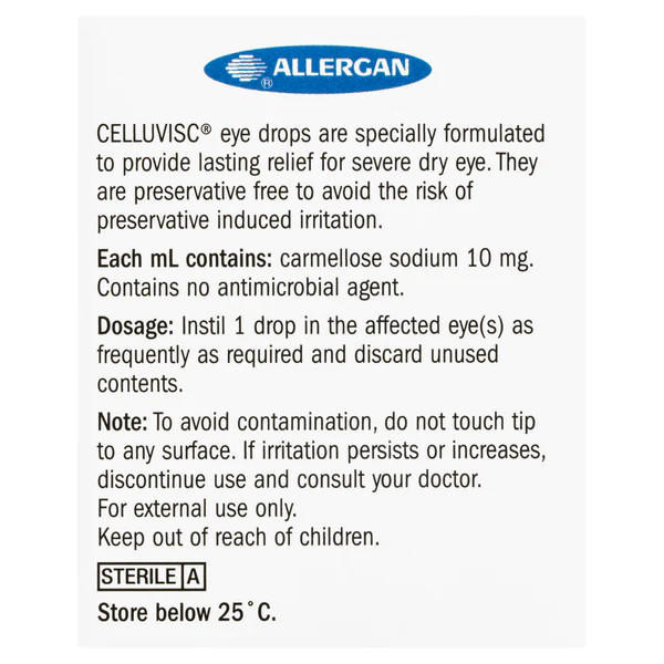 Celluvisc Eye Drops 30 x 0.4mL