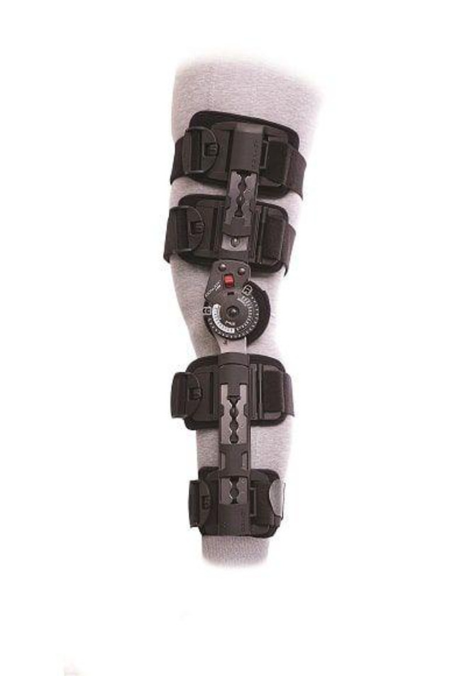 Donjoy X ROM Post Op Knee Brace Universal Black by DonJoy available at SuperPharmacy Plus