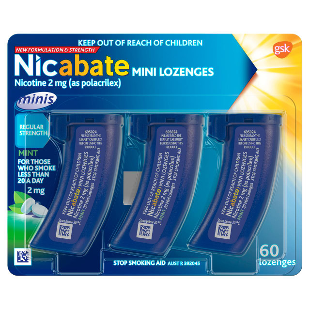 Nicabate Minis Mint 2mg | 60 Lozenges by Nicabate available at SuperPharmacy Plus Nicabate Minis Mint 2mg | 60 Lozenges by Nicabate available at SuperPharmacy Plus