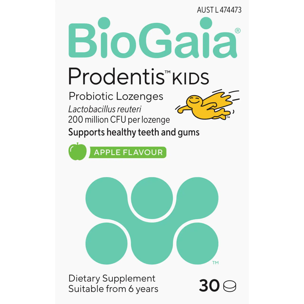 BioGaia Prodentis Kids Apple Lozenges: Oral Health (30 Pack)