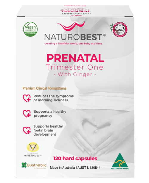 Naturobest Prenatal Trimester One with Ginger 120 Capsules