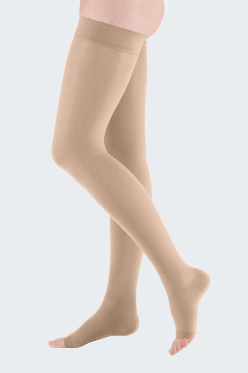 Duomed CCL1 Waist High Compression Stockings with Silicone Top Band