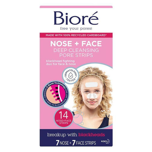 Biore Nose and Face Deep Cleansing Pore Strips 14 Strips