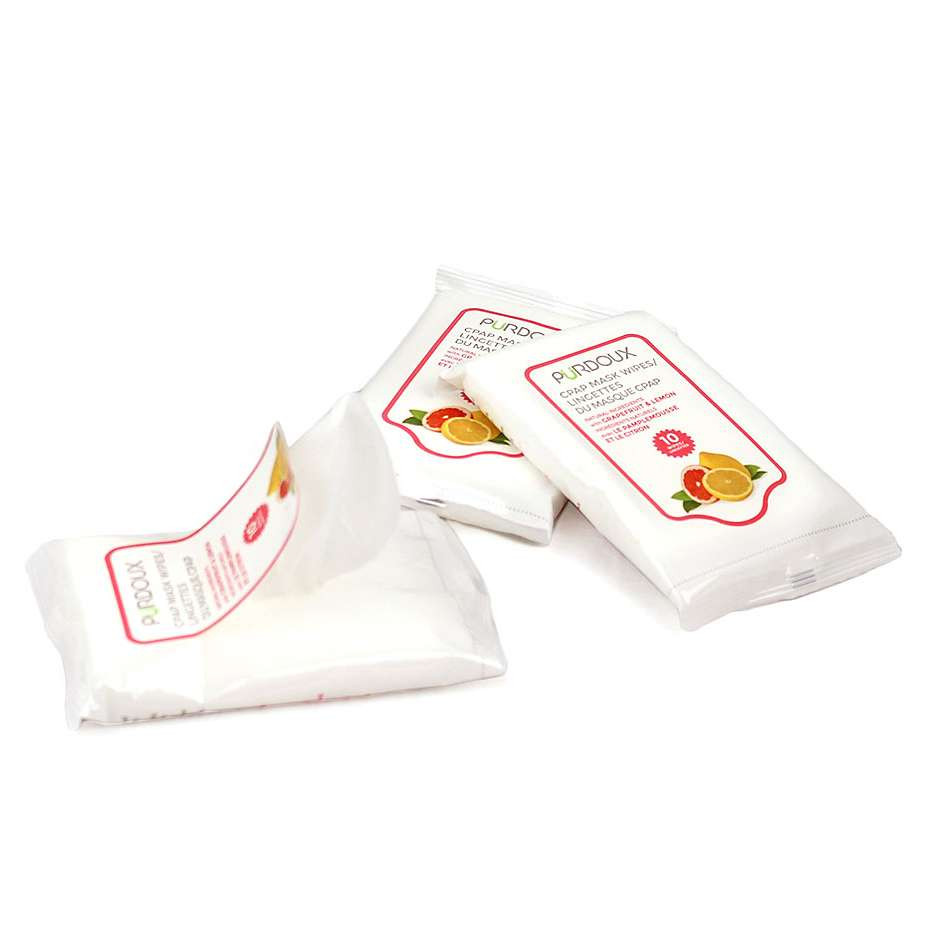 Purdoux CPAP Mask Wipes Travel Pack with Citrus Scent | 10 Wipes