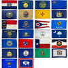 26 of the US state flags in alphabetical order.