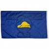 The reverse side of the Oregon flag has a gold beaver in the center of the dark blue field.