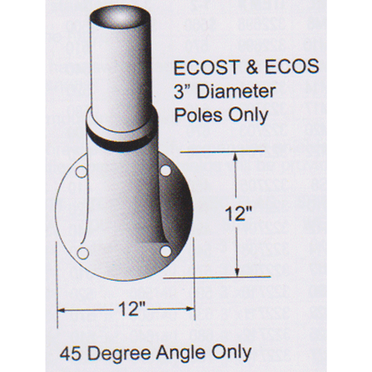 10 Tapered Wall Mounted Flagpole ECOST10
