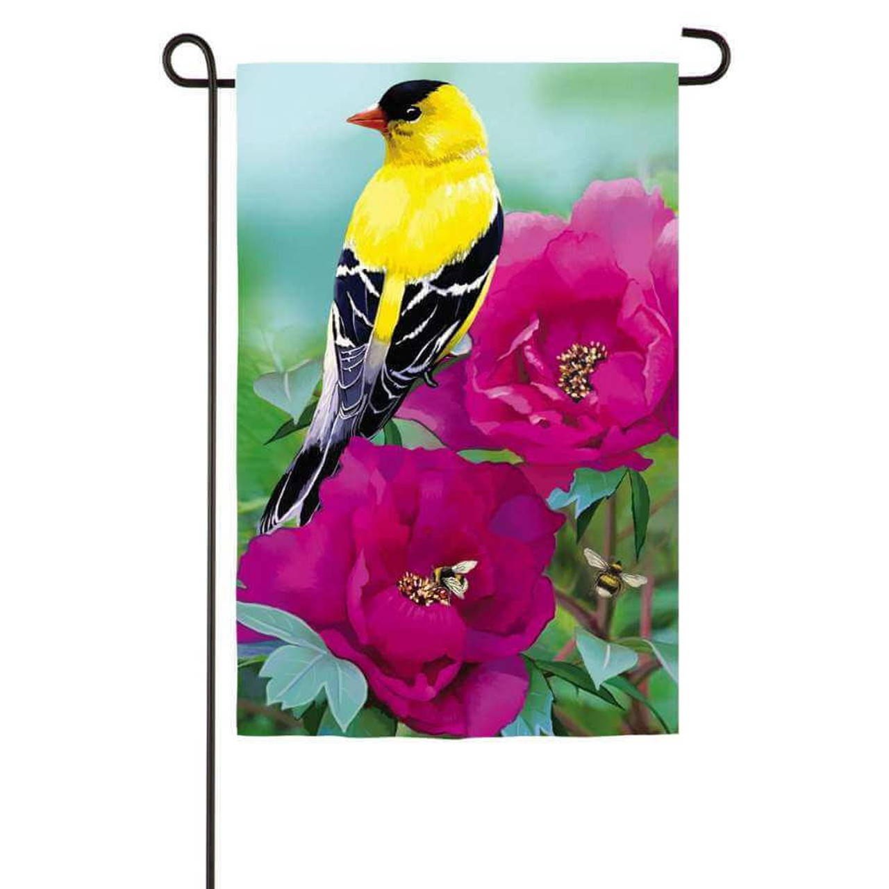 Finch Floral Garden Flag Spring Flags Flags toronto-ontario-canada-two-hollyhock-flowers-polle-flickr