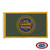 The Border Patrol flag is dark green with a gold and blue seal in the center depicting a map of the United States surrounded by stars.