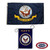 The Navy flag bundle contains the full-size Navy flag shown above and the Navy garden flag below. FMAA Made in America Certified Seal. The Navy flag bundle contains the full-size Navy flag shown above and the Navy garden flag below. FMAA Made in America Certified Seal.
