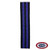 A vertical flag with alternating black, purple, black, purple, black vertical stripes and a white canvas header at the top with 2 brass grommets. FMAA Made in America seal.