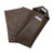 A brown sleeve that works as a rain cover for a flag and pole. 
